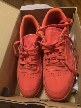 CardI B Bright Red Low-Top Reebok  Sneakers